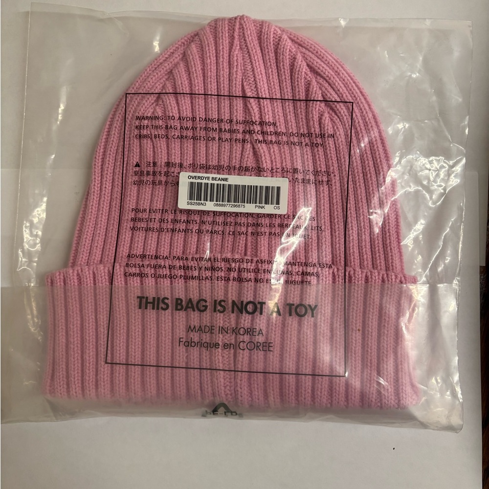 Supreme Light Pink Overdyed Beanie SS25 - Picture 3 of 4